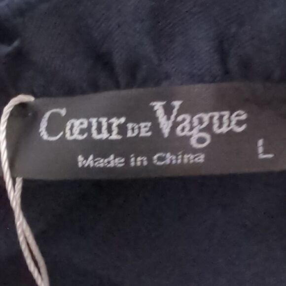 NWT Coeur de Vague Navy Blue Sweater - Picture 5 of 6